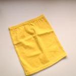 Mustard Yellow Knit Bodycon Mini Skirt