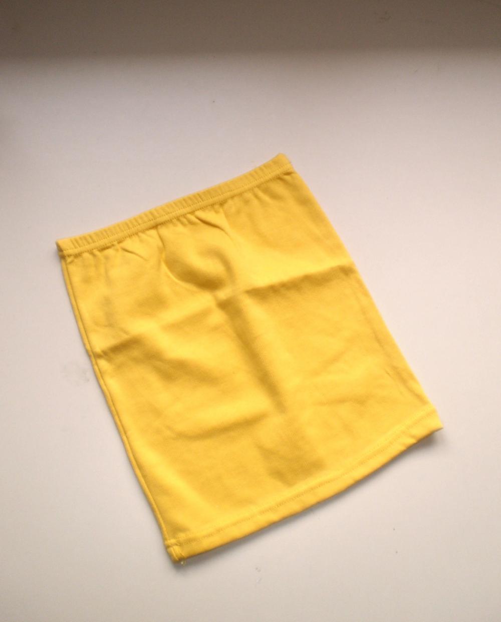 Mustard Yellow Knit Bodycon Mini Skirt